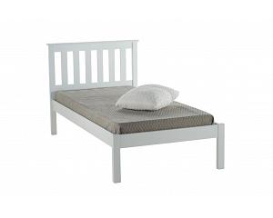 3ft Single Denby White Wood Painted Shaker Style Bed Frame